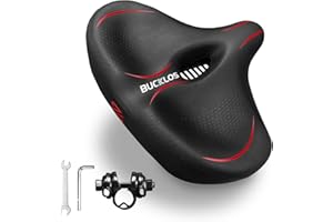 AEYINO Oversized Wide Bike Seat Comfort Bicycl Saddle Cushion for Men and Women,Waterproof Soft Memory Foam Padded Replacement Seats for MTB,Peloton,Mountain,City,Road,Exercise Bikes