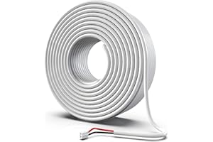 TMEZON Câble Interphone Vidéo Filaire 2 Fils 15M, Câble d'extension Rallonges électriques pour Visiophone/Intercom Vidéo Portier Système, Moniteur et Sonnette,Video doorphone Doorbell