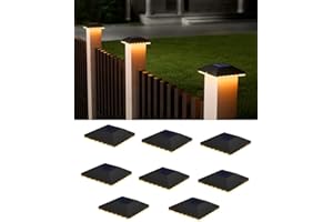 ‎JACKYLED JACKYLED Solar Pfostenkappe 7x7 8x8 9x9 10x10, Solar Pfostenkappen IP65 Wasserdichte für Zaunpfosten für Hölzerne Pfosten Plattform, Garten (8 Stück)