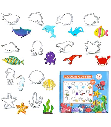 Cortadores De Galletas En Forma De Pescado – Juego De 4, Acero Inoxidable, Reutilizables Y Fáciles De Limpiar