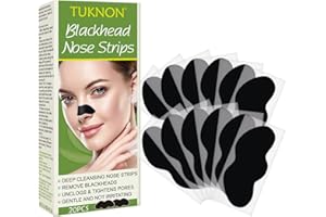TUKNON Tiras De Espinillas,Tiras Nasales De Eliminación De Puntos Negros,Blackhead Nose Strips,Nose Strips,20 Pcs Tiras De Limpieza Profunda Para Los Poros De La Nariz Para La Eliminación De Puntos Negros