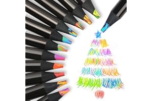 nsxsu 12 pezzi di forniture artistiche per bambini adolescenti adulti, matite colorate arcobaleno Jumbo roba fresca, matite colorate multicolore divertenti regali per disegnare, colorare, riempire