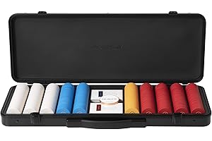 SLOWPLAY Godel Ceramic Poker-Chipsatz, 500 STK [ohne Werte], 39mm& 10g pro Chip | Verfügt über einen hochwertigen Chipkoffer mit besonders robuster Schale aus deutschem Polycarbonat