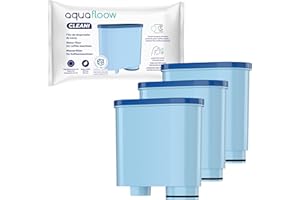 WESSPER Aquafloow Filtro Acqua di Ricambio Compatibile con Philips® AquaClean® CA6903/10 & CA6903/22, Saeco® LatteGo® Serie 2200–5400 Cartuccia Anticalcare per Macchina Caffè Automatica Espresso (3x)
