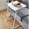 Chums TV Table Valet Portable - Foldable, Full Adjustable For Eating, Reading, Working From Home And Crafts White