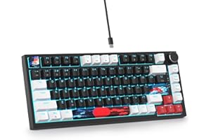 SbocKeeb Tastiera meccanica con guarnizione al 75%, tastiera RGB meccanica cablata personalizzata TKL al 75% sostituibile a caldo con cuscinetti fonoassorbenti, QWERTY americana programmabile