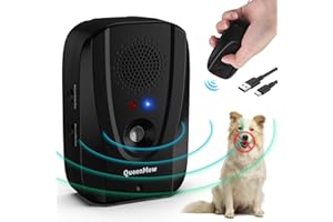 Bubbacare Anti Barking Device with Remote, 2 in 1 Bark Control Device, Auto Anti-bark & 200M Range Remote Training, Recording, Alarm, Ultrasonic Dog Barking Deterrent Device (Black)