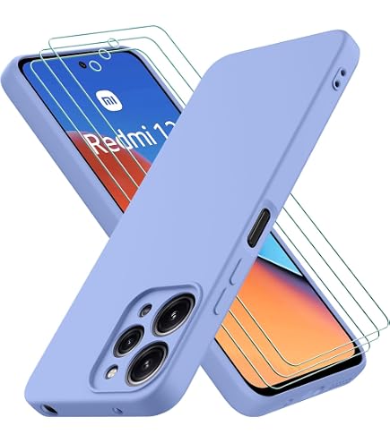 HONLEN Handyhülle Für Redmi 12 (4G/5G) – Weiche TPU-Silikon Hülle Mit Galvanisiertem Rahmen – Navy Blau