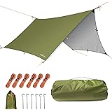 Unigear Rain Fly Tent Tarp Hammock Hexagonal,Lightweight Waterproof Camping Shelter, Portable Windproof Snowproof Tarpaulin f