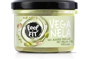 Feel FIT Veganela 45% Pistachio, crème de pistache naturelle et végétalienne sans sucre ajouté et sans huile de palme, 200 g