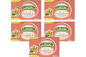 Unik Badshahi Unsweet Instant Masala Tea - Pre-Mix Powder (Pack of 5, 140g Each)