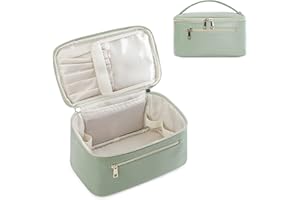 Wandering Nature Borsa per trucchi, organizer da viaggio per pennelli da donna, in pelle ecologica vegana