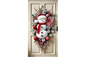 Kaxenig Christmas Front Door Decor - Large Artificial Ornaments - Christmas Sign Front Door Decorations - for Indoor Outdoor Wall Living Room Patio Porch Tree Office Apartment Holiday
