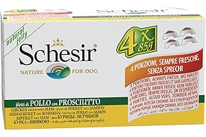Schesir Filet de Poulet à la Dinde pour Chien - Nourriture Humide - 6 x 4 boîtes x 85 g