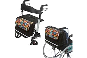 ‎AVES-24 SENIORI Rollator/Rollstuhl Tasche Rollatortasche Rollstuhltasche Universal (6F. Folklore - Flex)