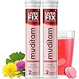 Muditam Ayurveda Liver Fix Effervescent Tablet | Liver Detox Ayurvedic | Milk Thistle Capsules For Liver in Effervescent form | Helps in fatty liver | Ideal for 20 Days - 40 Tablets