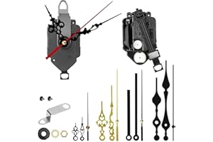 EEEKit Mecanismo de Reloj Silencioso para Reloj de Pared, 2 Piezas Mecanismos de Cuarzo con 5 Manecillas para Reparación de Reloj de Péndulo