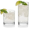Libbey Province Tumbler and Rocks Glass Set, Elegant Drinkware Glasses Set, Tall Drinking Glasses with Modern Lines, Dishwasher Safe Drinking Glasses, 16 Piece Assortment