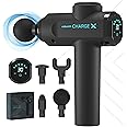 Caresmith Charge X Massage Gun Touchscreen Display | True Percussion Large Torque motor | 3300 strokes per min | 6 Heads for whole body | Deep tissue percussion body massager machine