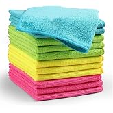 Wilma Secret Mikrofiber Temizlik Bezi 12 Adet 30x30 &Ccedil;ok Ama&ccedil;lı İz Bırakmaz - Renkli Oto, Mutfak ve Bulaşık Kurulama Bezi (12'