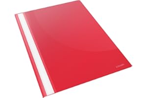 ESSELTE VIVIDA Report File, Cartellina in PPL ad Aghi, f.to A4, Capacità fino a 160 Fogli (80 gr/mq), Polipropilene, Rosso, 28316