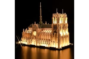 BRICKBLING Zestaw świateł LED kompatybilny z 21061 Architecture Notre-Dame de Paris (nie jest to model), zestaw oświetlenia dekoracyjnego do Notre-Dame de Paris kreatywnych zabawek - wersja standardowa