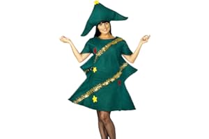 Smiffys Costume sapin de Noël, Vert, avec tunique et chapeau Halloween