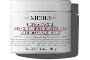 KIEHL'S Ultra Facial Overnight Rehydrating Mask with 10,5% Squalane, 100 ml, feuchtigkeitsspendende Gesichtsmaske, hautberuhigend, versorgt 24 h mit Feuchtigkeit, ohne Parabene, ohne Silikone