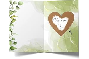 Cheerset Tarjeta Rasca Anunciar Embarazo Vas a ser Tio con sobre (Tio)