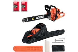 PARKERBRAND.COM 62cc Petrol Chainsaw - 20” Bar & 2 x Chains + More