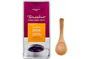 Teeccino Java Chicory Herbal Coffee Alternative Bundle | Caffeine-Free, Prebiotic, Herbal Coffee Substitute, Chicory Root Coffee I Includes Prosperina Coffee Spoon & Prosperina Card-312 G