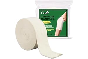 COZII Elastic Tubular Support Bandage, Stockinette Tubing for Arm, Legs, Knees, Compression Tube Bandage Roll for Tissue Support 3" x 11 yd (7.5cm x 10m)