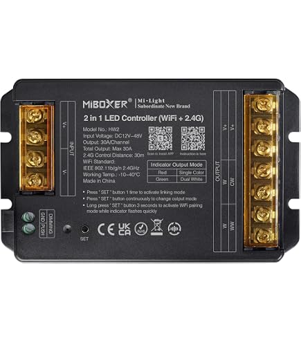 LGIDTECH FUT035S+ Controller LED Strip 2.4 GHz – 2 In 1, Per Luci Singolo Colore E CCT, Compatibile Alexa - 4