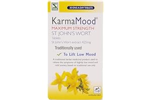 Schwabe KarmaMood Maximum Strength - St John's Wort Extract 425mg - Traditionally Used for Low Mood and Mild Anxiety - Traditional Herbal Medicinal Product - 30 Tablets