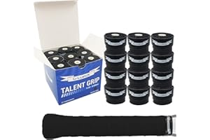 G-Lueck Lot de 27 Overgrips de Tennis très adhérents | Talent Grip | Épaisseur 0,50-0,60 mm | Surgrips pour Raquettes de Tennis, Badminton, Squash et Padel