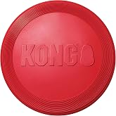 KONG Flyer Natural Rubber Flying Disc, Medium/Large | Classic Natural Rubber Flying Disc, Soft and Safe Grip, Dynamic Bounce
