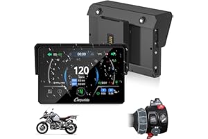 CARPURIDE W502BS Pro für BMW-Motorrad, CarPlay & Android Auto, Dual-Bluetooth, 5 Zoll Wasserdichter GPS-Navigations Bildschirm, Datenablesung, Native Wonder, TPMS, Lichtsensor, Musikfreigabe