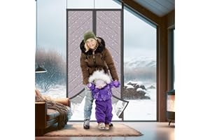 NAYAHOSE Magnetic Thermal Insulated Door Curtain, Windproof Insulated Door Cover 90×200cm, Windproof Heavy Soundproofing Door Curtain, Thermal Door Curtain for Winter