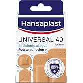 Hansaplast Universal 40 Assorted (4 Sizes) Waterproof Dirt-Repelling Dressings, Wound Dressings, Adhesive Strips with Bacteri