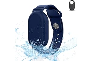 Ainiv Azul Pulsera para Galaxy SmartTag 2, Silicona Anti-Arañazos Correa para Smart Tag 2, Impermeable Funda Protectora de Pulsera Compatible con Samsung Smarttag 2 para Niños y Personas Mayores