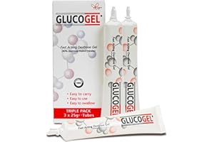 GlucoGel Fast Acting Glucose Energy Gel and Running Gel for Active Lifestyles, Original Unflavoured, 10g of Glucose per Tube, 3 Count (Pack of 1)