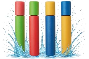 MOZZERS Aqua Shot Aqua Blaster Foam Water Squirter – Pack of 4 | Foam Water Guns for Kids | Pump Action Soaker Blasters | Outdoor Garden & Beach Toy | Ages 3+