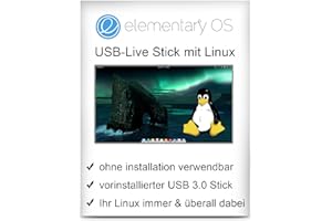 PC BILLIGER Linux Elementary OS mit 64 Bit - Live Version - bootfähig - Betriebssystem
