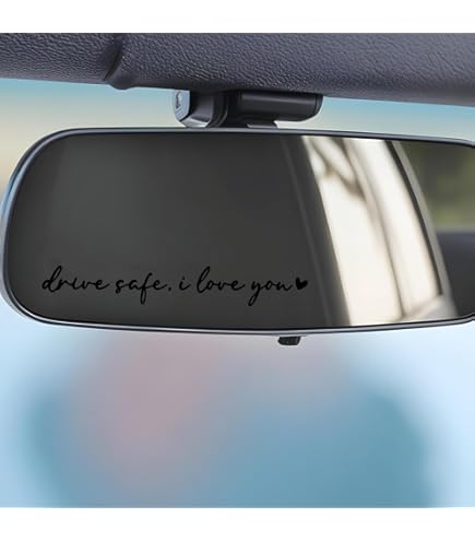 8 Stück Auto-Aufkleber „I Love You Drive Safe“ – Schwarz, Für Spiegel, Wasserabweisend & Rückstandslos