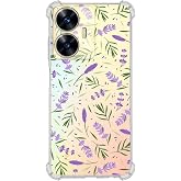 PrintiFy Realme C55 Uyumlu Water Color 3 Baskılı Şeffaf K&ouml;şe Korumalı Antişok Kılıf