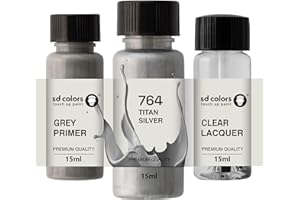 SD COLORS Tinte Silver 764 - Pintura para retocar (15 ML), color plateado