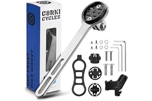 Corki Cycles Titanio Stem - Soporte de bicicleta para Wahoo Garmin (montaje inferior del manillar de titanio)