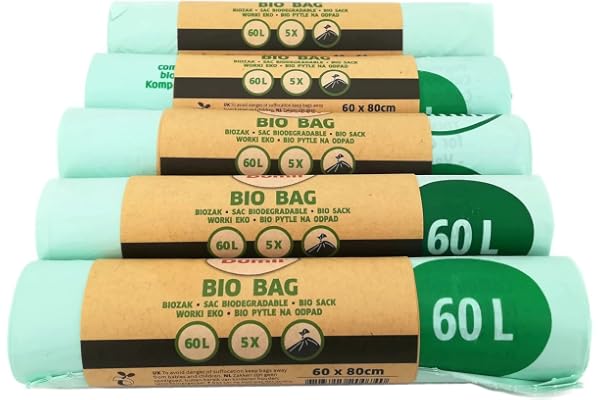Dumil Sacs poubelles bios , vert, 60 Liter 25 Stück