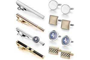 Wynameleri Classic Cufflinks and Tie Clips Set for Men Business Wedding, Happy Fathers Day Decor Accessory for Business, Birthday, Personalised Cufflinks for Men, Tie Pin And Cufflink Set
