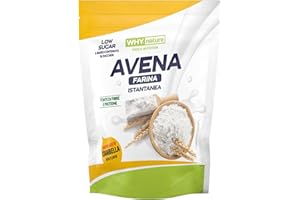 WHY NATURE AVENA FARINA ISTANTANEA - Farina Di Avena Istantanea Aromatizzata - Farina d'Avena Proteica - Gusto Ciambella - 1 Kg